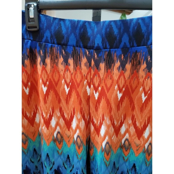 Violet b. Palazzo Multicolor Polyester Mid Rise Wide Legs Comfort Waist Pant S - Picture 2 of 10